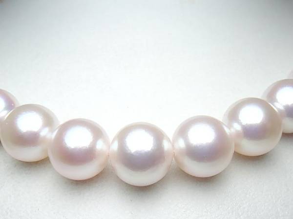 【越物★オーロラ花珠真珠】9.0-8.5㎜あこや真珠/品質保証鑑別付