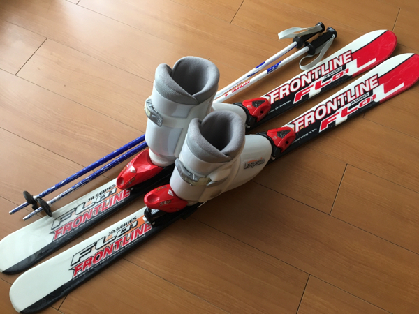 FRONTLINE★ジュニアスキーセット★板120＆ブーツ22cm_1