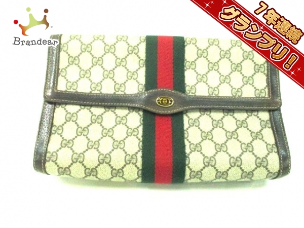 オールドグッチ シェリーライン GG クラッチバッグ セカンド ネイビー GUCCI シェリーライン クラッチバッグ オールドグッチ GG柄 ネイビー