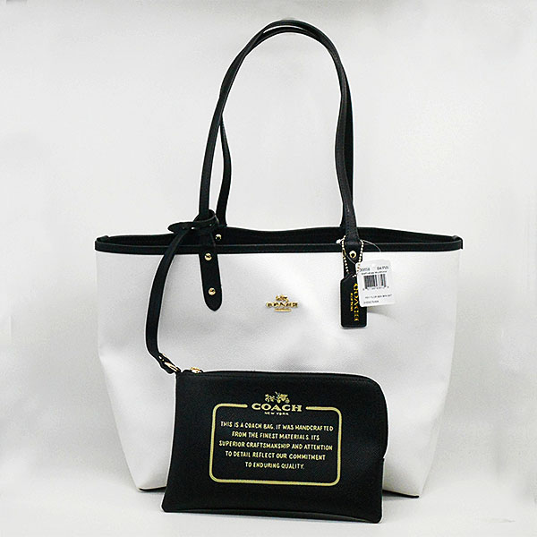 コーチ COACH トートバッグ F36658 ホワイト×ブラック Coach F36658 