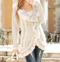 Radyレディ ラビット フォックス ニット コート☆新品グレー Rady 
