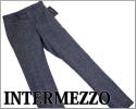 新品 インターメッツォ 秋冬 厚手ウール スラックス パンツ 78紺