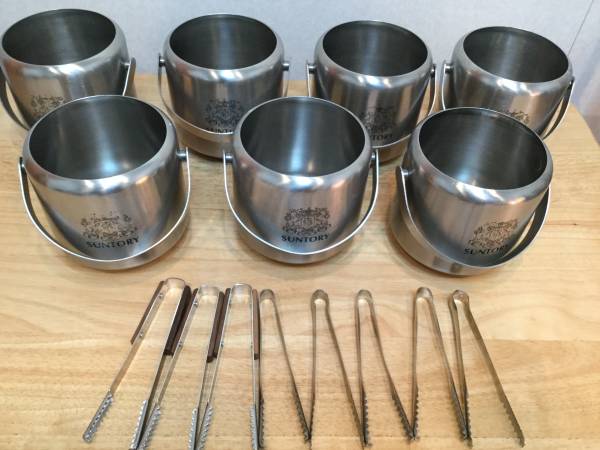 ★アイスペール7個★アイストング8個★ステンレス製★中古品