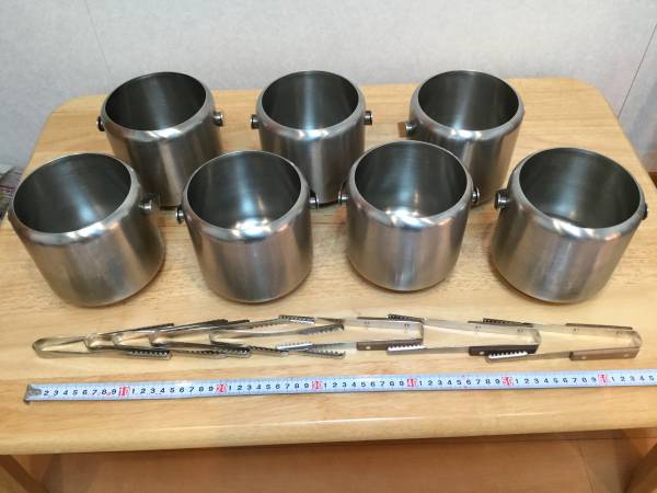 ★アイスペール7個★アイストング8個★ステンレス製★中古品