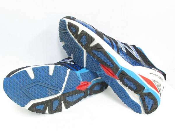 ニューバランス スニーカー ランニングシューズ 黒×青 28