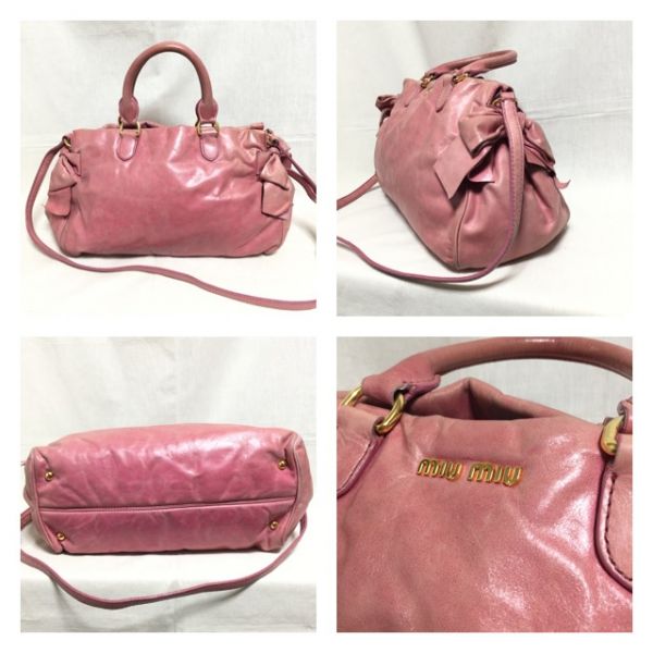 1円～ 売切 MIU MIU ミュウミュウ ハンドバッグ ピンク 2WAYバッグ