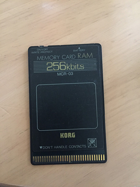 KORG MCR-03 RAM Card コルグ MEMORY CARD 256kbits Memory programs