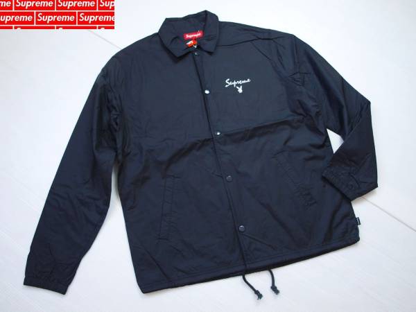 Supreme x PLAYBOY コーチジャケット M ブラック 入手困難 