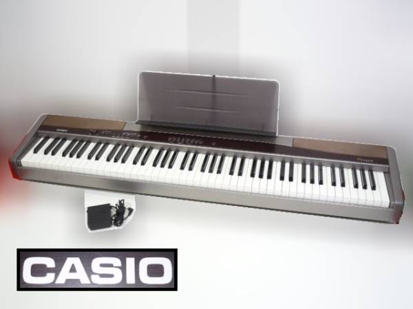 〓CASIO/カシオ 電子ピアノ PX-100 Privia 88鍵 取説、楽譜、ペダル 
