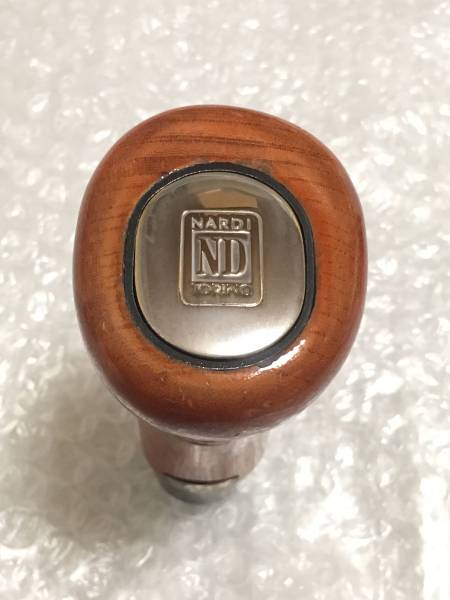 当時物♪ ナルディ NARDI ウッド シフトノブ プッシュ AT 木目 
