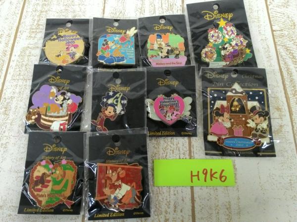 【限定版/リミテッド】ディズニーピンバッジ/ミッキー フィガロ バレンタイン等 10点セット H9K6 東京ディズニーシー バレンタインナイト 2017 缶バッジ ミッキー
