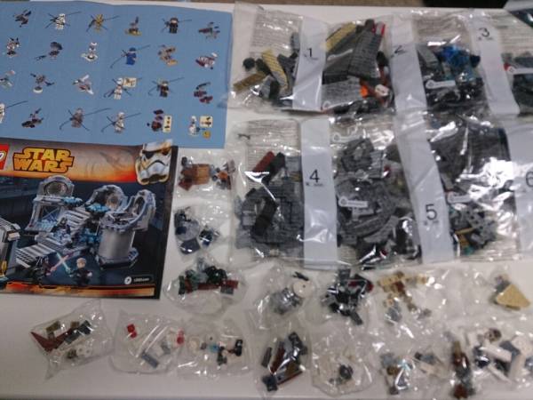 レゴ スターウォーズ 75093 デススターの決戦本体のみ＆75141 アドベントカレンダー フィグ以外の15種類