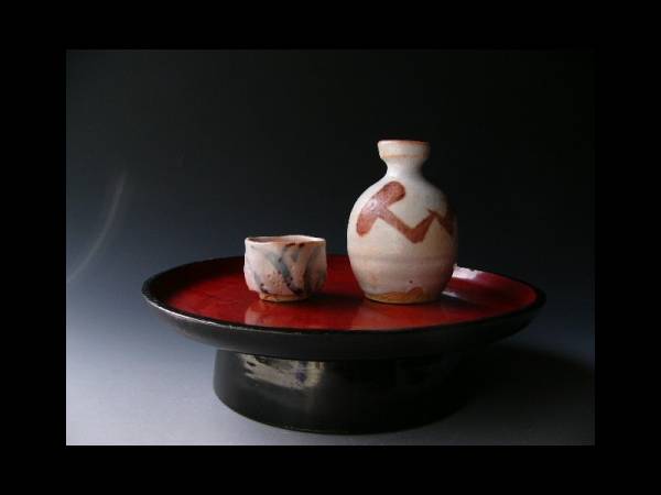 江戸時代 根来 茶道具 古根来塗棗（1603–1867 入蘆花（ロカニイル） CE
