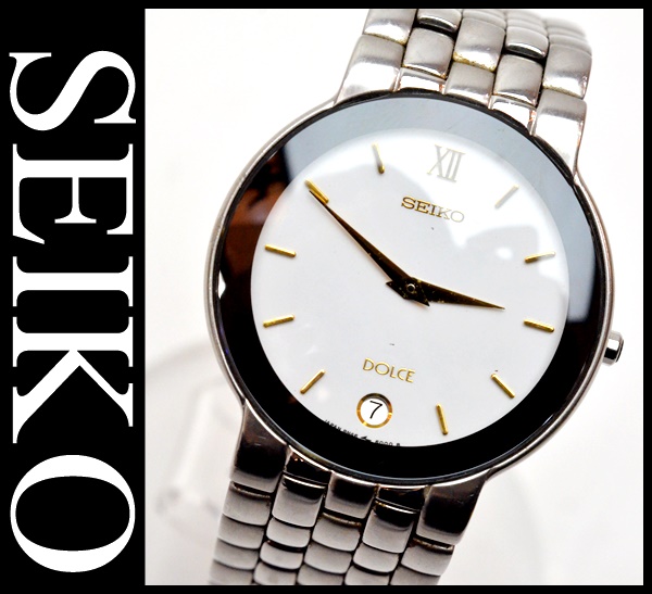 動作品 SEIKO DOLCE 腕時計 8N46-6000 クォーツ シルバー メンズ SEIKO 