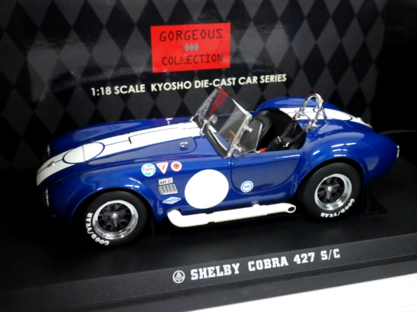 京商 1/18 シェルビー コブラ 427S/C ブルー・レーシング K08045BL【10