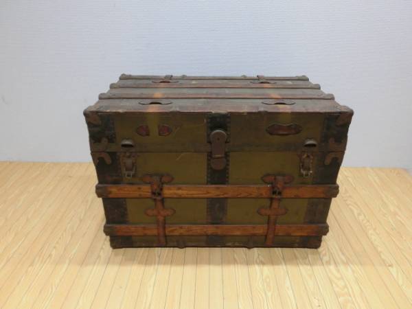 AA02663 アンティーク 木製トランク 船舶 【公式通販】