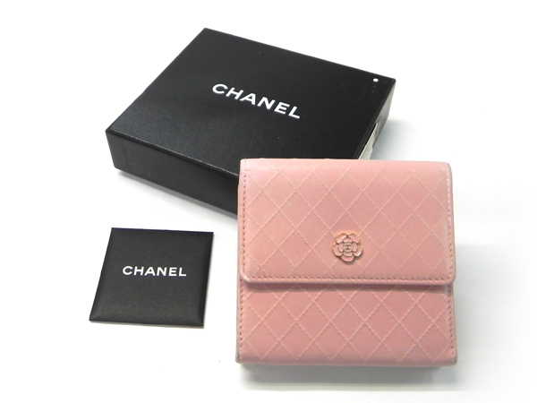 CHANEL シャネル 銀座限定 カメリア ホック財布 ピンク 1円～】シャネル CHANEL カメリア Wホック 財布 ピンク 銀座限定