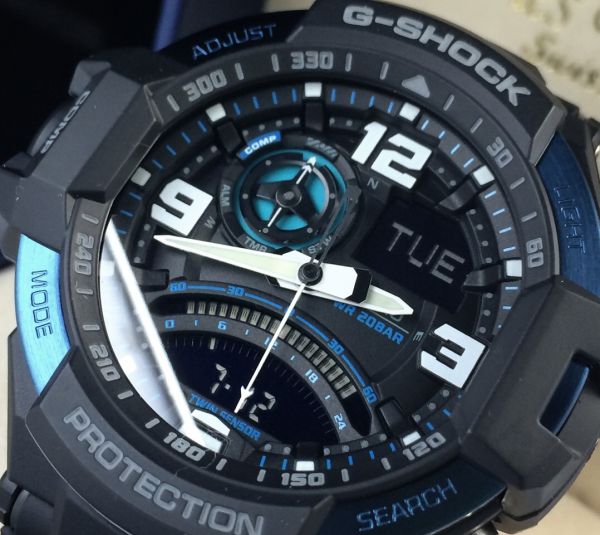 ２点以上落札で送料無料! カシオ CASIO スカイコックピット Gショック アナデジ プレゼント