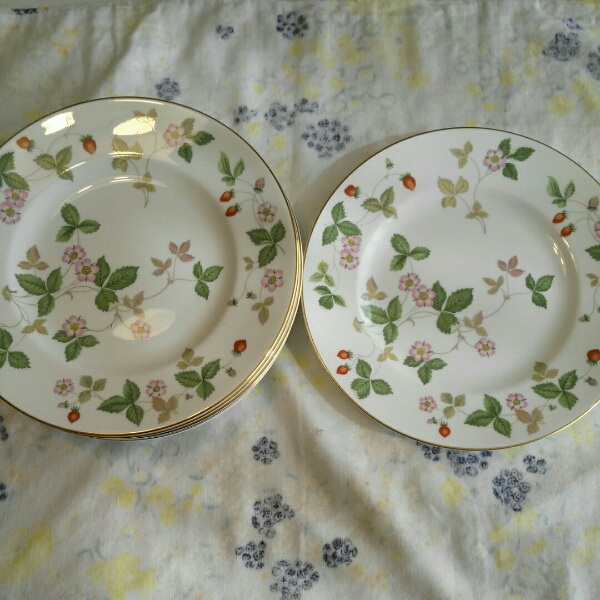 WEDGWOOD　ウェッジウッド　wild　strawberry　ワイルドストロベリー　21.5㌢　7枚セット_1