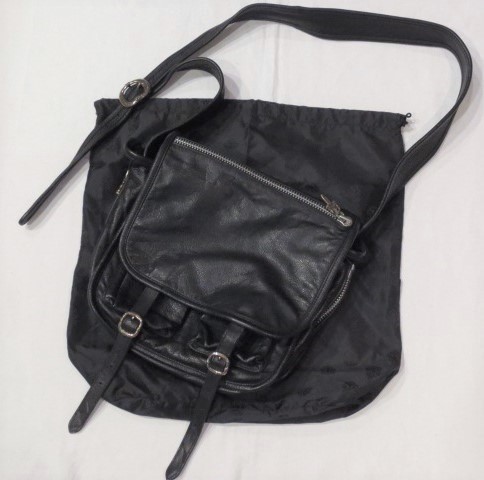 クロムハーツ レザーショルダーバッグ SFT SHLDR TNY 黒 ★