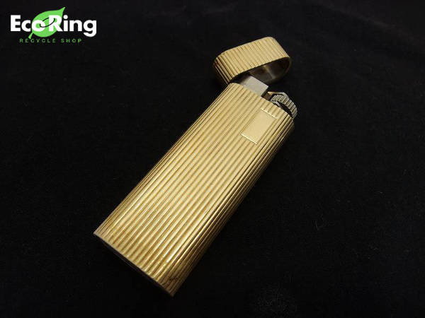 1円 ジャンク品 カルティエ ゴールドカラー ガス ライター AL256