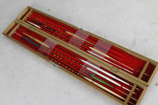 G86◇高級へら浮き箱 ヘラ浮き12本セット 中古品