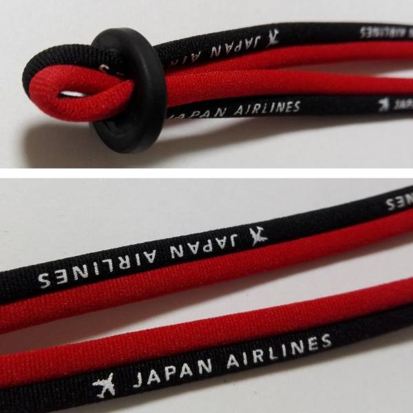JAL ネックストラップ 赤 黒 ロゴ 日本航空 JAPAN AIRLINES ネック