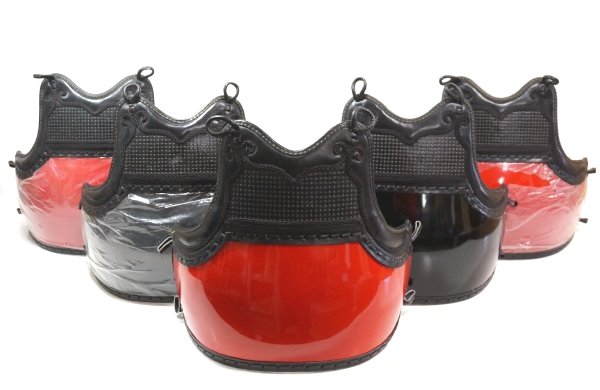 h1249◇剣道防具◆胴5個セット◆ファイバー胴◆黒胴2個・赤胴3個◆道場・部活等に