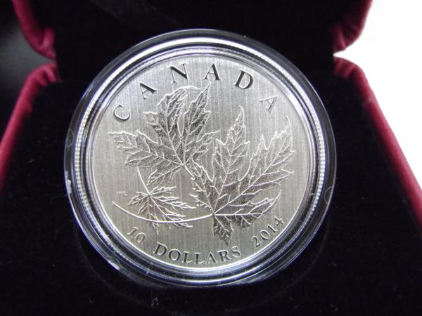 2903-7宮 20146　カナダ　Fine　 Silver　Coin　Maple　Leaf 　2014　10DOLLARS プルーフコイン