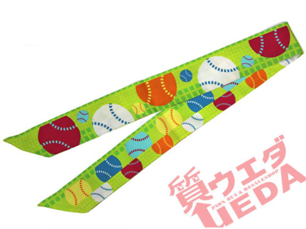 新品 エルメス ツイリー ボール柄 ライムグリーン系 シルク