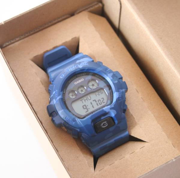 新品! CASIO G-SHOCK GMD-S6900CF-2JR カシオ 腕時計 Gショック ブルー 青 迷彩 カモフラージュ