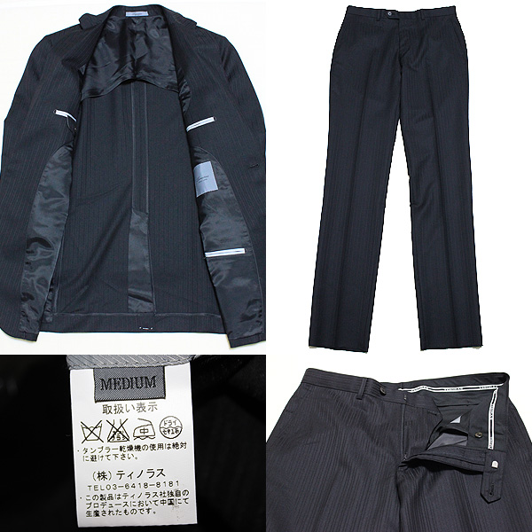 新品 新品 MEN'S TENORAS 『背抜き仕立て』シャドーストライプ柄