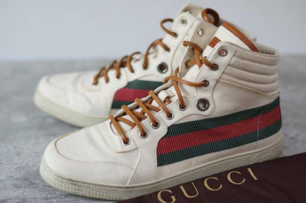 GUCCI ハイカット レザースニーカー GUCCI グッチ スニーカー シューズ 靴 ハイカットスニーカー トリコ