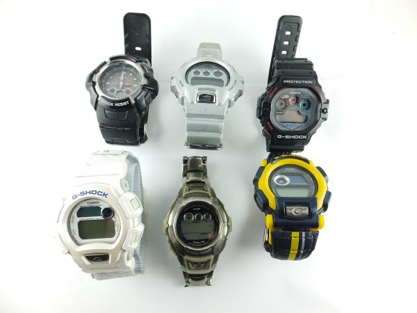 CASIO カシオ G-SHOCK Gショック 6点まとめて DW-003 / DW-0098 / DW-5900 / DW-6930BS / GW-700TDJ / GW-1500J F012213