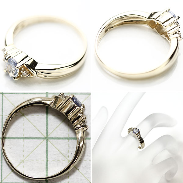 11.5号 サファイア 1.62ct ダイヤモンド 0.40ct リング・指輪 K18 1円 