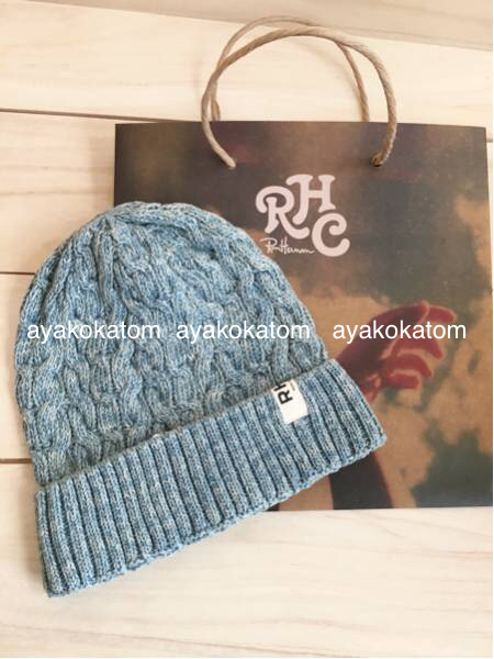 2017S/S RHC 雑誌掲載 ロンハーマン ライトインディゴ ケーブルコットン ニットキャップ ビーニー