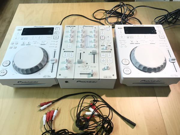 即決 パイオニア Pioneer CDJ-350 2台 DJミキサー DJM-350 中古美品完