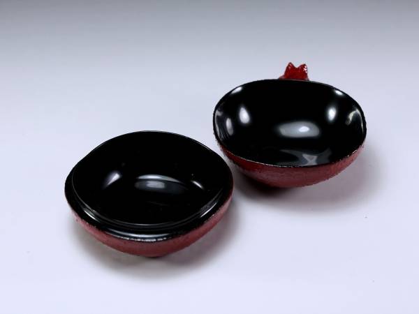 輪島塗 中津昭史 作 乾漆 石榴 香合 共箱 茶道具 輪島塗 根来 輪島塗 中津昭史 作 乾漆 石榴 香合 共箱 茶道具 輪島塗 根来
