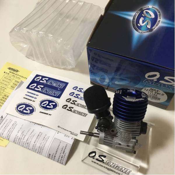 O.S.MAX 12TG VerⅡ エンジン 開封 シャーシ取り付けのみ 未使用品