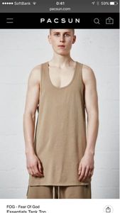 早い者勝ち正規 FOG 17ss タンクトップ チンチラL fear of god Tシャツ supreme comme des garcons パーカーパンツ ma1 boxlogo fooded tee