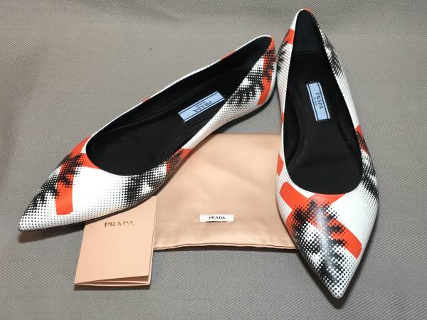 プラダ PRADA 0 レザー パンプス | ブラック ドライビングシューズ 37
