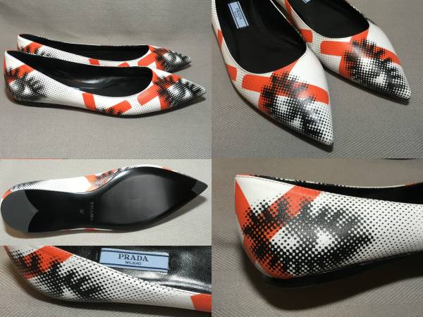 プラダ PRADA 0 レザー パンプス | ブラック ドライビングシューズ 37