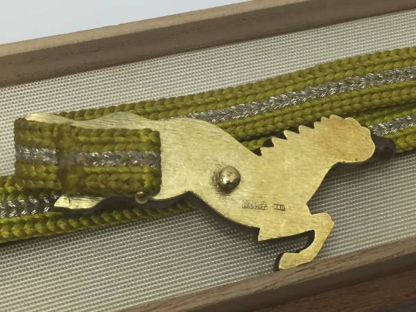 ◇希少◇銘：鈴木美彦（よし彦）帯留め 『馬』 K18刻印有 共箱入り 