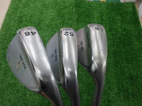 クリーブランド　588 RTX サテンクローム　48°52°58°　豪華3本セット　DG，S200（天店）