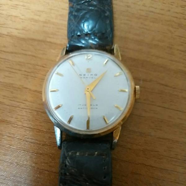 セイコー マーベル 17石 K18 手巻 Sマーク 0 SEIKO OH済 JA-3432|