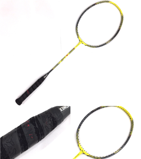 1円 ヨネックス YONEX バドミントンラケット 黄色系 NANOMETRIC ガット