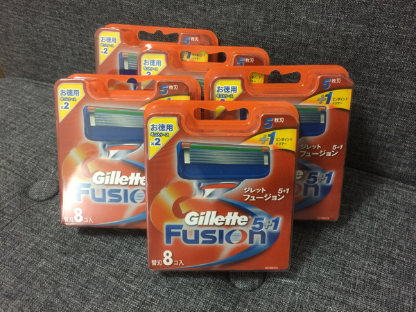 新品 ジレット フュージョン 5+1 替刃８個入 ×5箱 即決送料無料_1