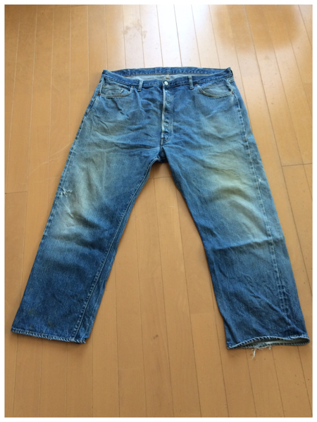 ピンク　サイズ2 ビンテージ 米国製 リーバイス 501 66 後期 W46 L32 70s 80s
