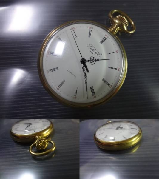 ○○TISSOT 125 QUARTZ 金色 懐中時計 ジャンク ○ティソ クオーツ 125