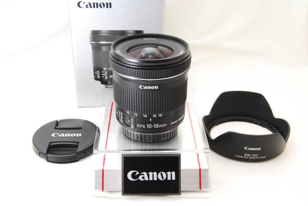 【美上品】キヤノン CANON EF-S 10-18mm F4.5-5.6 IS STM 人気の広角レンズ　元箱付属！